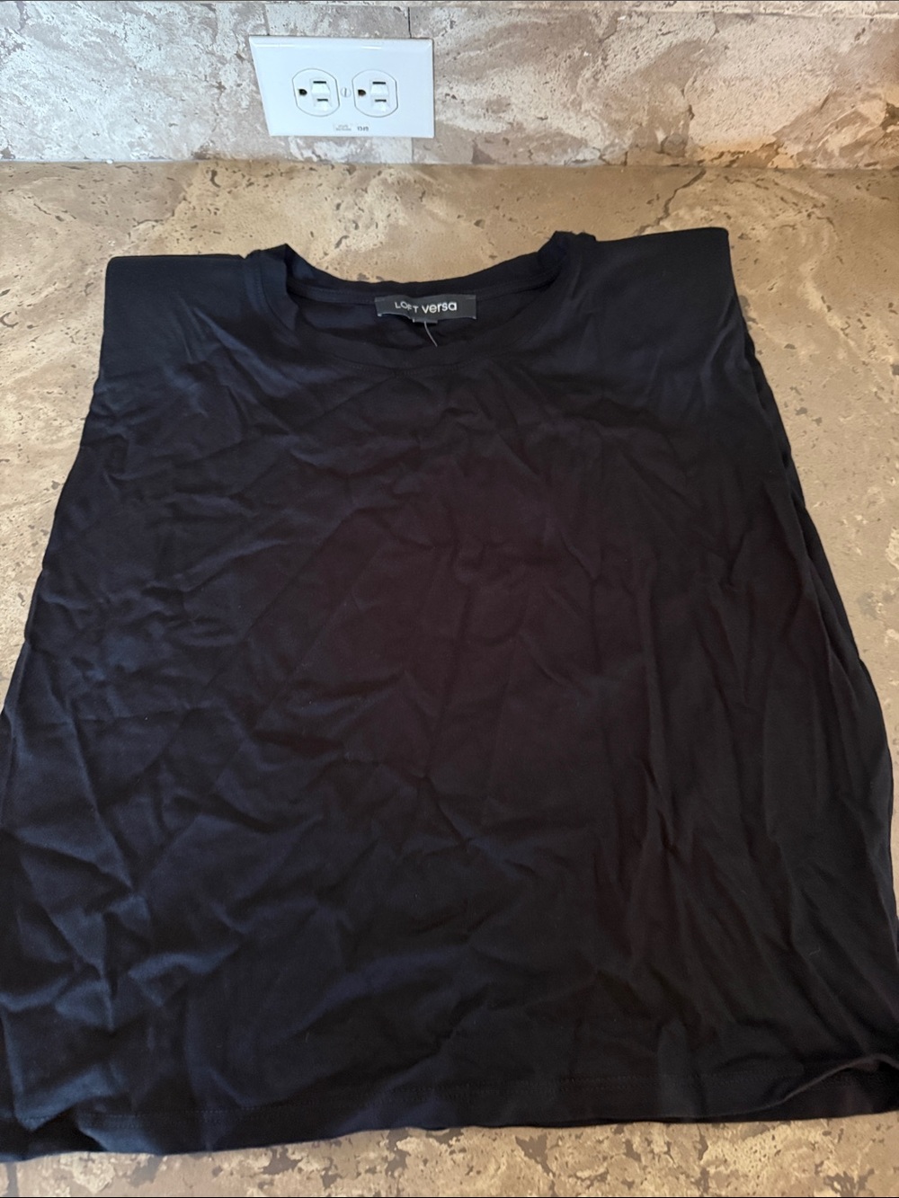LOFT Black Sleeveless Tank Top